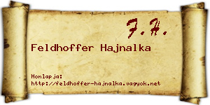Feldhoffer Hajnalka névjegykártya