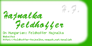 hajnalka feldhoffer business card